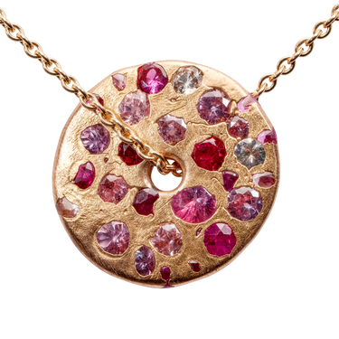 Pink Spinner Necklace in Rose - Made to Order